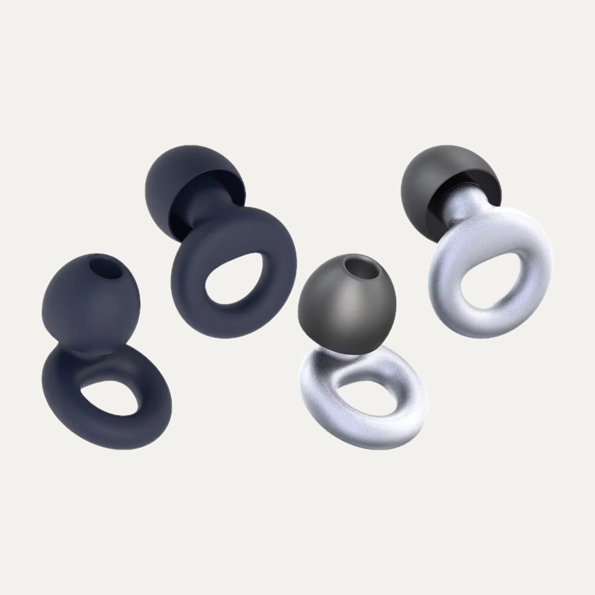 CalmiRing Duo : Bleu nuit + Argent